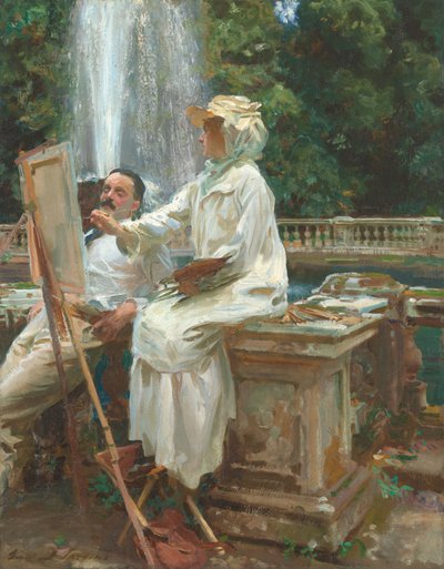 Fontána, Villa Torlonia, Frascati, Itálie od John Singer Sargent