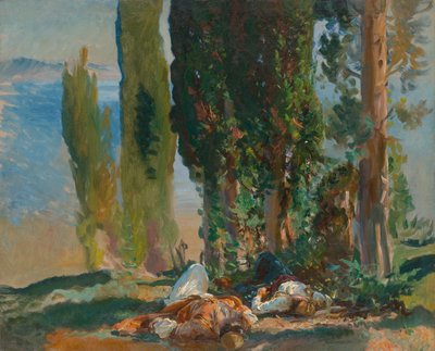 Pod cypřiši na Korfu od John Singer Sargent