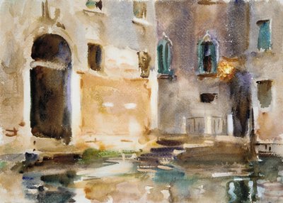 Benátky, kolem roku 1903 (wc, kvaš a grafit na bílém tkaném papíře) od John Singer Sargent