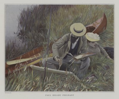 Paul Helleu Painting (Paul Helleu Painting) od John Singer after Sargent