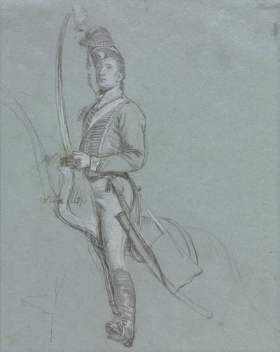Husarský důstojník na koni od John Singleton Copley