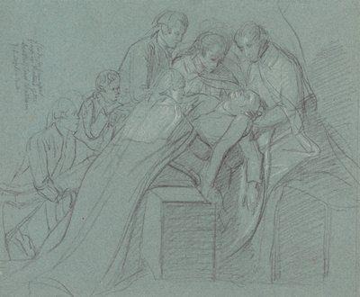 Studie pro Centrální skupinu v "Smrt hraběte z Chathamu" od John Singleton Copley