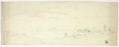Panoramatický výhled na přímořské město od John Skinner Prout