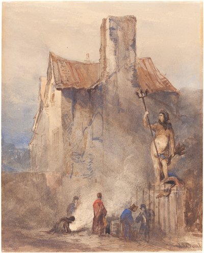 The Bristol Riots: The Burning in the Street od John Skinner Prout