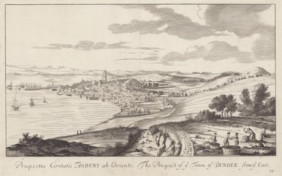 Obraz Dundee, Angus, Skotsko nakreslený v roce 1693 od John Slezer