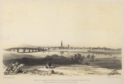 Pohled na Glasgow za vlády Karla II od John Slezer