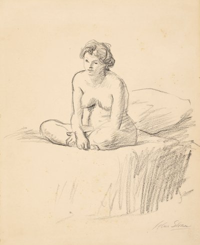 Sedící nahá od John French Sloan