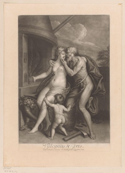 Vulcan a Ceres v kovárně Vulcan & Ceres (název na objektu) Milostné záležitosti bohů (název série) Loves of the Gods (název série) od John Smith