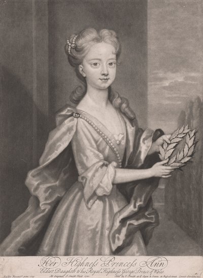 Její Výsost princezna Ann, nejstarší dcera Jeho královské Výsosti George Prince z Walesu, 1720 od John Smith
