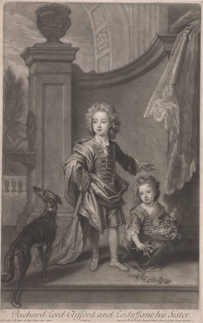 Richard, Lord Clifford (1695-1753) a jeho sestra, Lady Jane Boyle († 1780) od John Smith