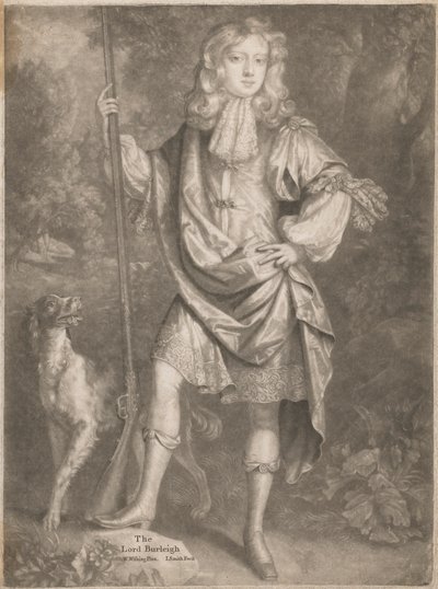 Lord Burleigh [jako mladík, stojící, zbraň v ruce a španěl po boku] od John Smith