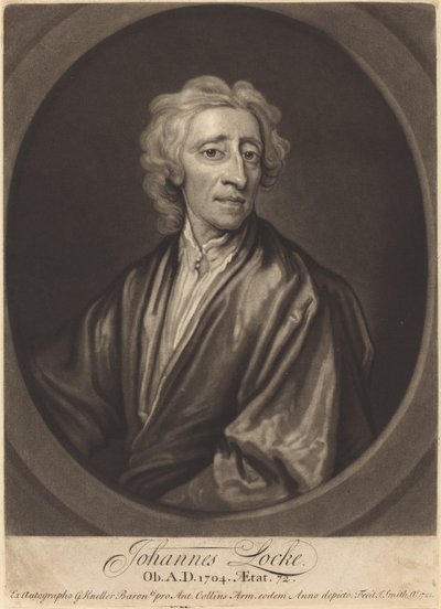 John Locke od John Smith after Sir Godfrey Kneller