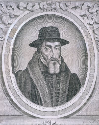 Oválný portrét Johna Foxe, c1570, c1700 od John Sturt