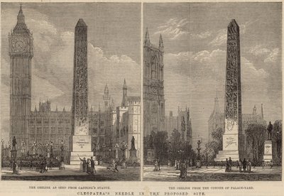 Cleopatras Needle na navrhovaném místě od John Sulman