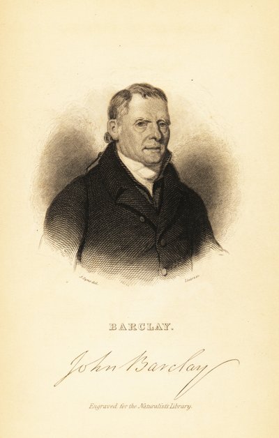 Portrét Johna Barclaye, skotského srovnávacího anatoma., 1841 (rytina) od John Syme