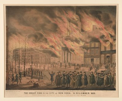 Velký požár města New York, 16. prosince 1835 od John T. Bowen