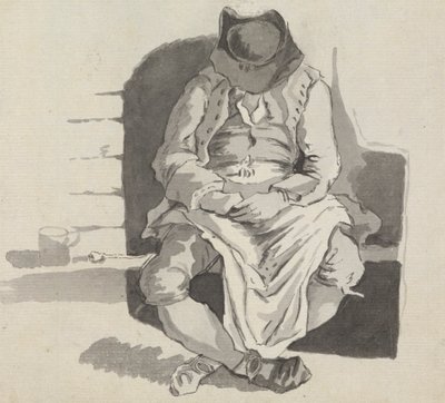 Studie muže spícího na lavičce od John Taylor