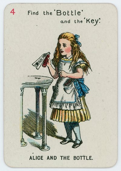 Alice a láhev od John Tenniel