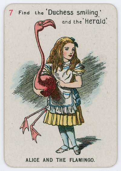 Alice a plameňák od John Tenniel