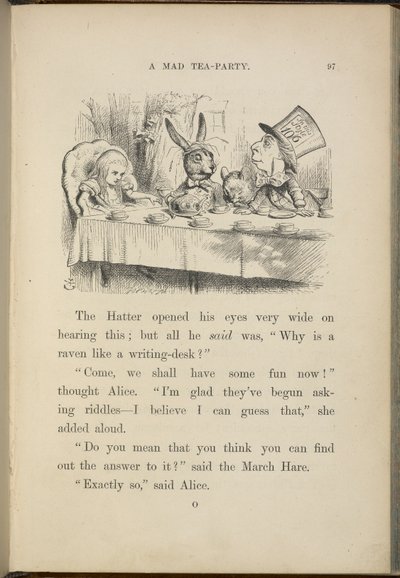 Alice na čajovém večírku šíleného kloboučníka. od John Tenniel