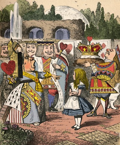 Pryč s její hlavou! Alice a červená královna, 1889 od John Tenniel