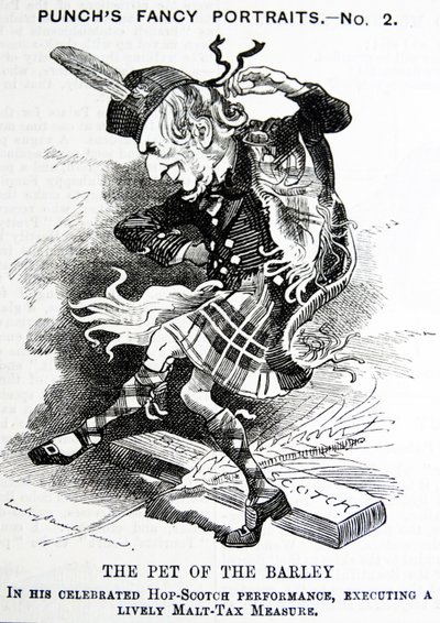 Politická satira zobrazující Williama Ewarta Gladstonea od John Tenniel