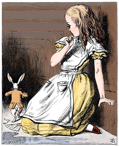 Scéna z Alenčina dobrodružství v říši divů od Lewise Carrolla, 1865 od John Tenniel
