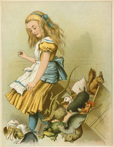 Vyklopila pohádkovou krabičku z Alenčina dobrodružství v říši divů od John Tenniel