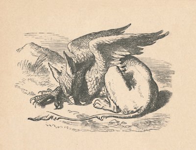 Gryphon spí na slunci, 1889 od John Tenniel