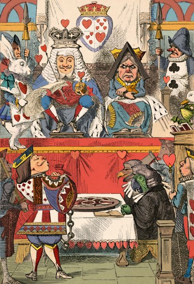 Král a královna srdcí u dvora, 1889 od John Tenniel