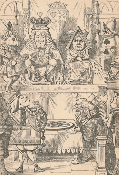 Král a královna srdcí u dvora, 1889 od John Tenniel