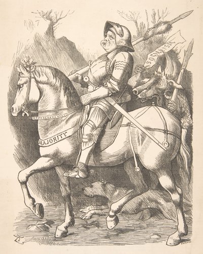 Rytíř a jeho společník Punch, 5. března 1887, 1887. od John Tenniel