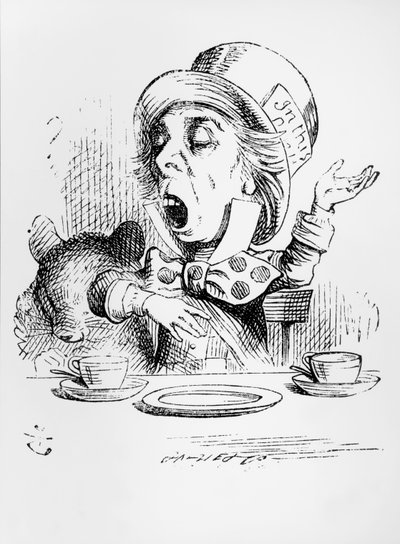 Šílený kloboučník, ilustrace z 