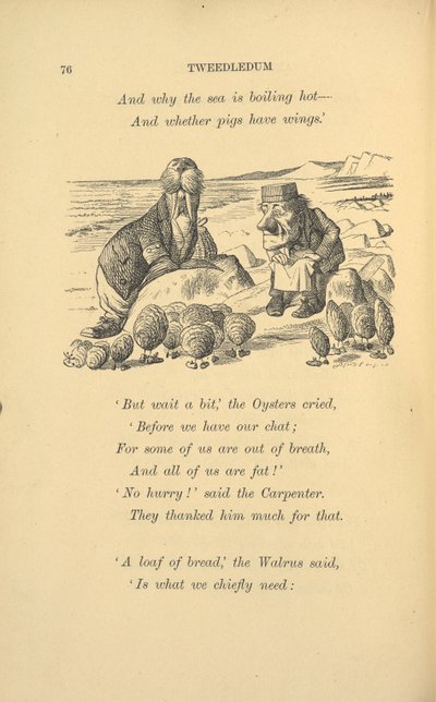 Mrož a tesař s ústřicemi. od John Tenniel