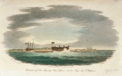 Loď San Ildefonso zajatá lodí HMS 