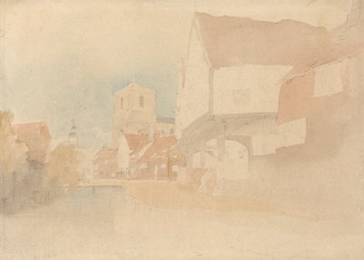 Pohled na Waltham Abbey, Herts, Essex od John Thirtle