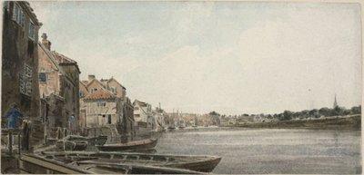 Pohled na Wensum na King Street, převzato z Foundary Bridge od John Thirtle