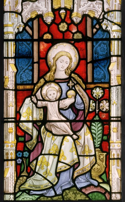 Madonna a dítě, kolem roku 1863 (vitráže) od John Thomas Grylls