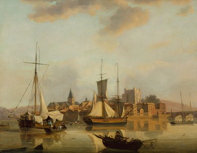 A View of Rochester with Shipping (oil on panel)   1315622   cs       czech Successfully Translated  Original: Princess Henrietta of Nassau-Weilburg (1797-1829), the wife of Archduke Charles of Austria par Lieder, Friedrich Johan Gottlieb (1780-1859), - Wa od John Thomas Serres