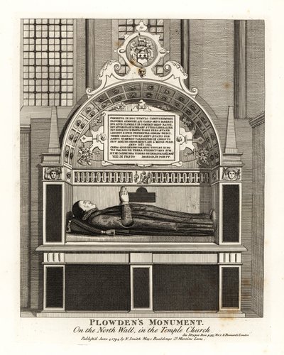 Pomník Edmunda Plowdena na severní stěně chrámového kostela od John Thomas Smith