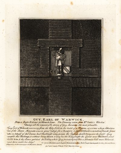 Guy, hrabě z Warwicku, z basového reliéfu ve Warwick Lane od John Thomas Smith