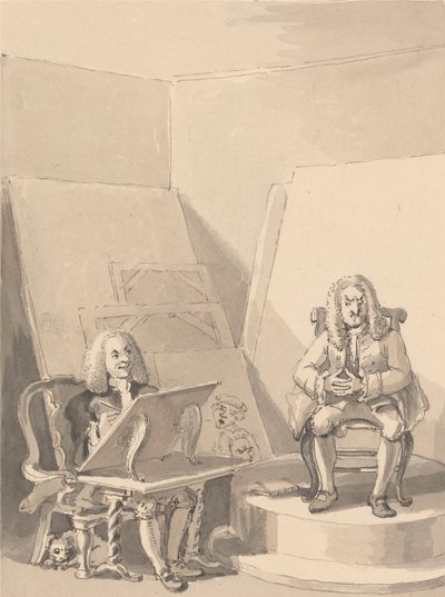 Hogarth vymýšlení portrétu H. Fieldinga pro knihkupce podle rysů Garricka, který si vypůjčil jednu z autorových paruk pro konkrétní účel, neexistuje žádný jeho skutečný portrét od John Thomas Smith