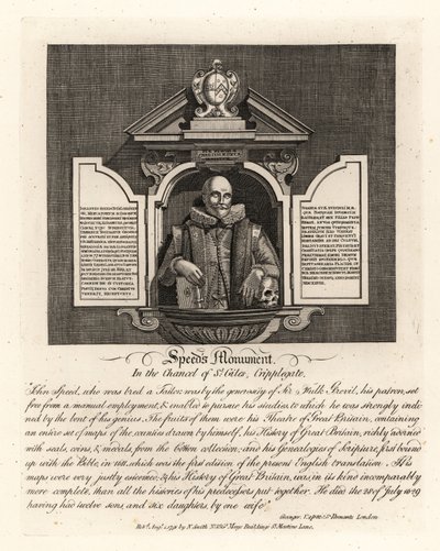 Pomník Johna Speeda v kněžišti St Giles, Cripplegate od John Thomas Smith