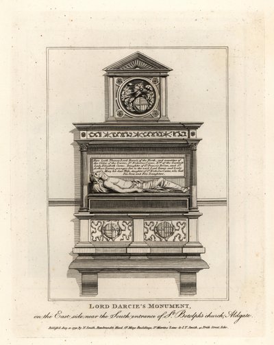 Pomník lorda Darcieho v kostele St Botolph, Aldgate od John Thomas Smith