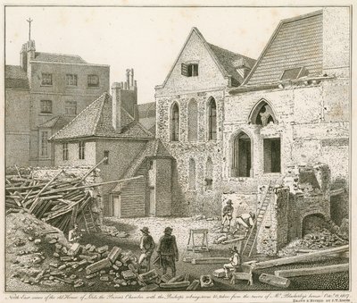 Severovýchodní pohled na starou Sněmovnu lordů a Knížecí komnatu od John Thomas Smith