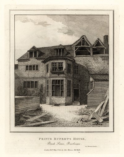 Dům prince Ruperta, Beech Lane, Barbican od John Thomas Smith
