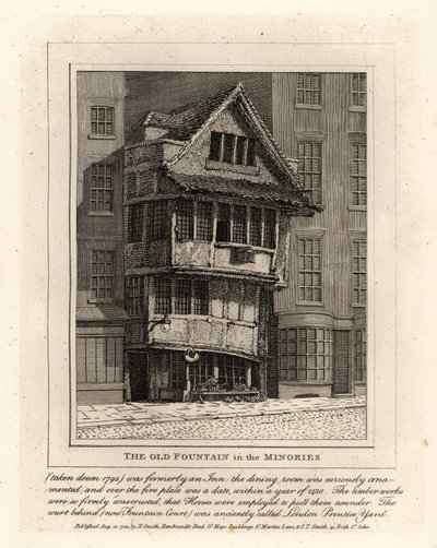 Stará fontána ve farnosti Minories, Londýn od John Thomas Smith