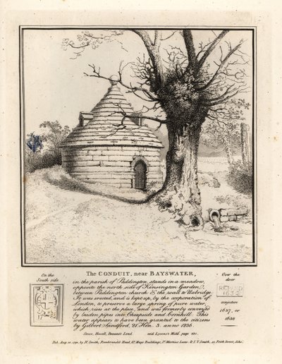 Potrubí poblíž Bayswater, Paddington, postavené pro zachování velkého pramene čisté vody od John Thomas Smith