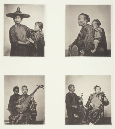 Boat Girls, A Canton Boatwoman and Child, Musicians, Musicians, c. 1868. od John Thomson