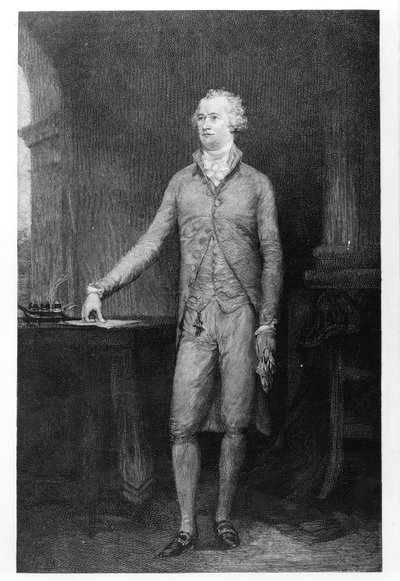 Alexander Hamilton, po obraze z roku 1792 od John Trumbull